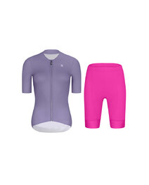 RIVANELLE Cycling short sleeve jersey and shorts - ELEVATE - cyclamen/purple